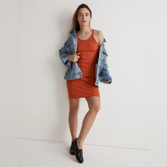 Madewell Dresses & Skirts - Madewell Supima Strapy Mini Dress in warm red